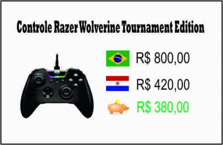Vale a pena comprar no paraguai? Controle Razer Wolverine Tournament Xbox